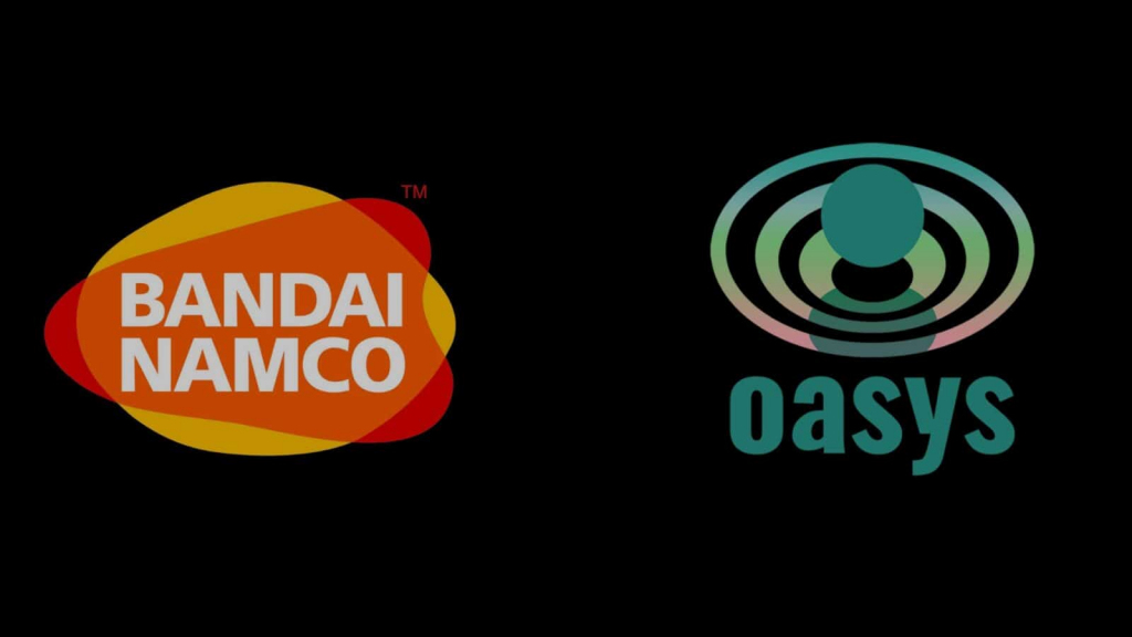 Bandai Namco & Oasys logos representing collab