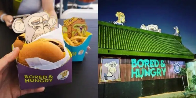 Bored & Hungry's BAYC-Themed Offerings And Restaurant's Exterior